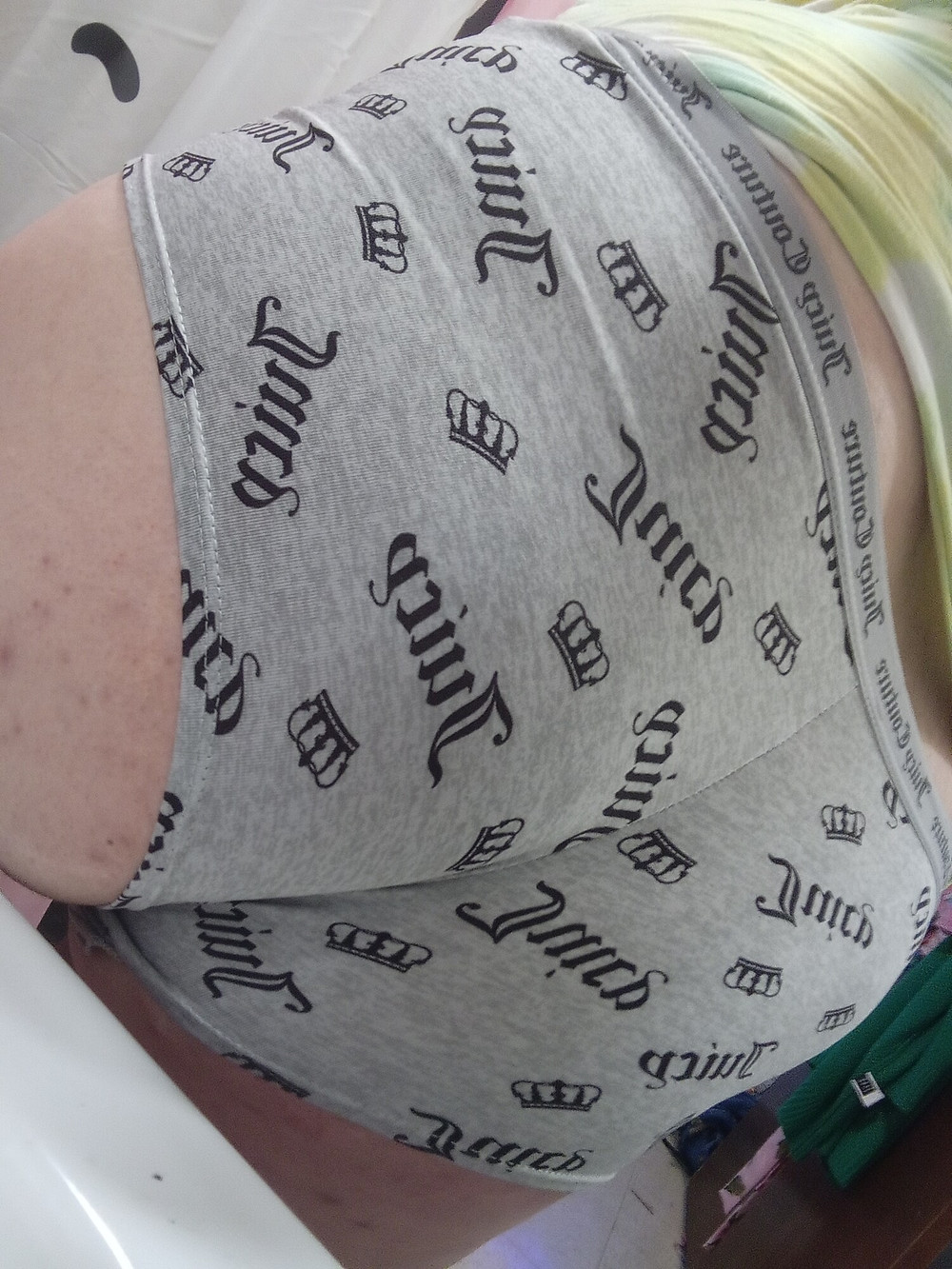 Me in a green tank top and grey panties  #14
