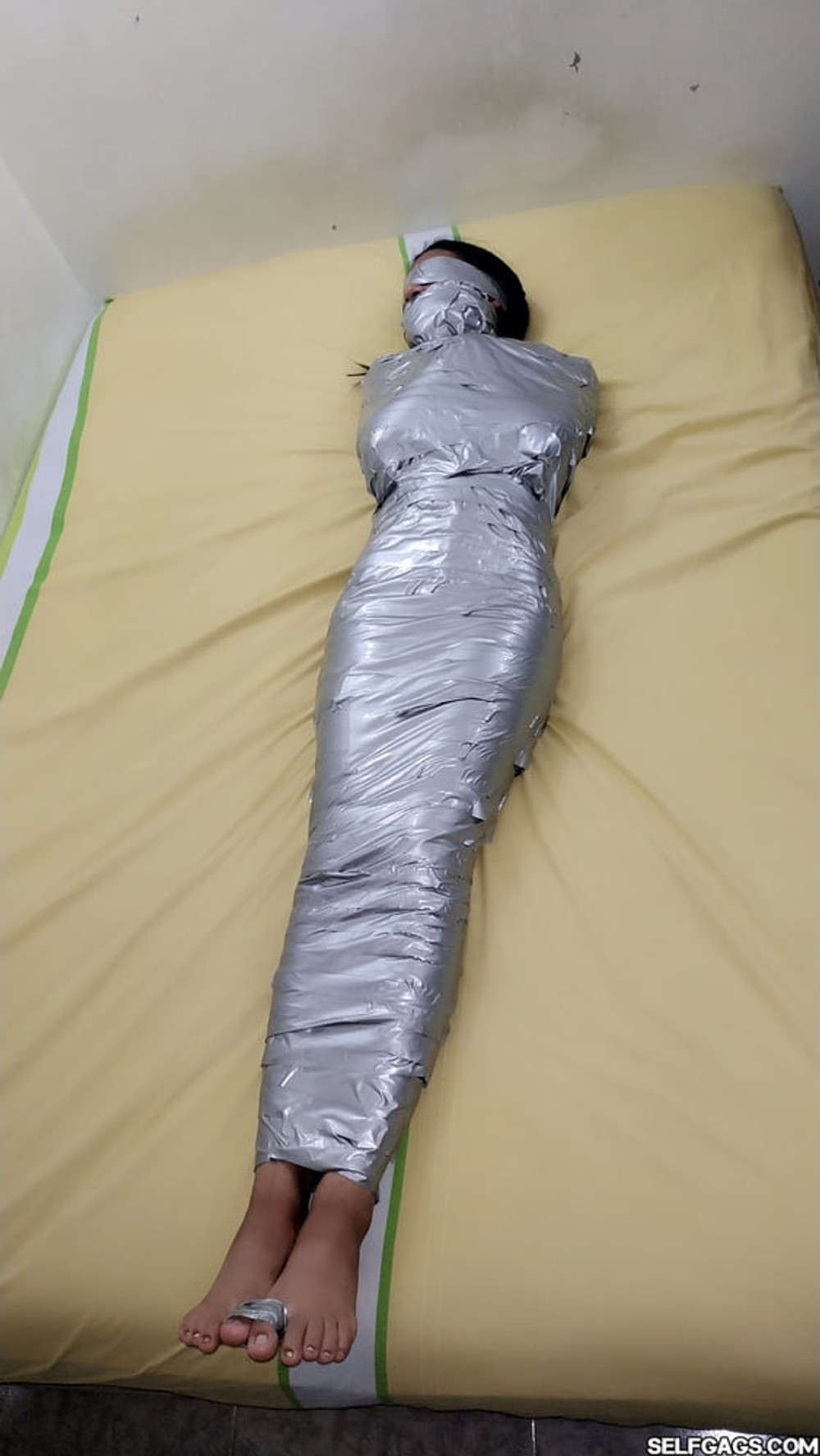 Young Girl Duct Tape Wrapped Like An Egyptian Mummy #25