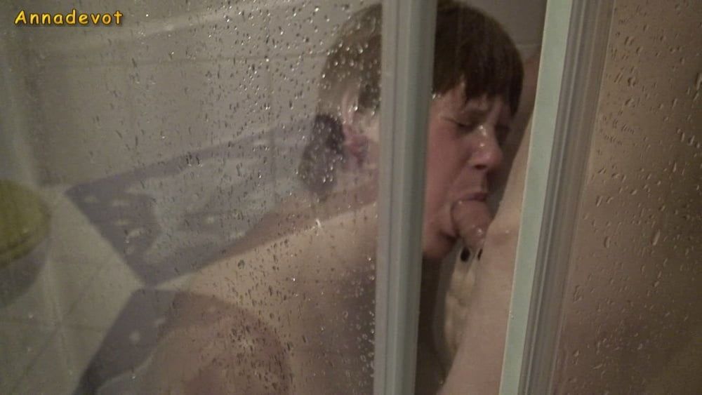 DEEP THROAT blowjob in the shower #2