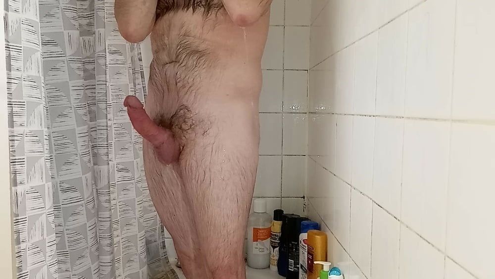 Rockard Daddy in the Shower Playing with Hard Cock #4