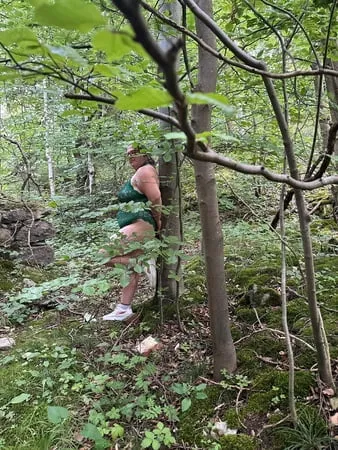 new lingerie tested in the forest         