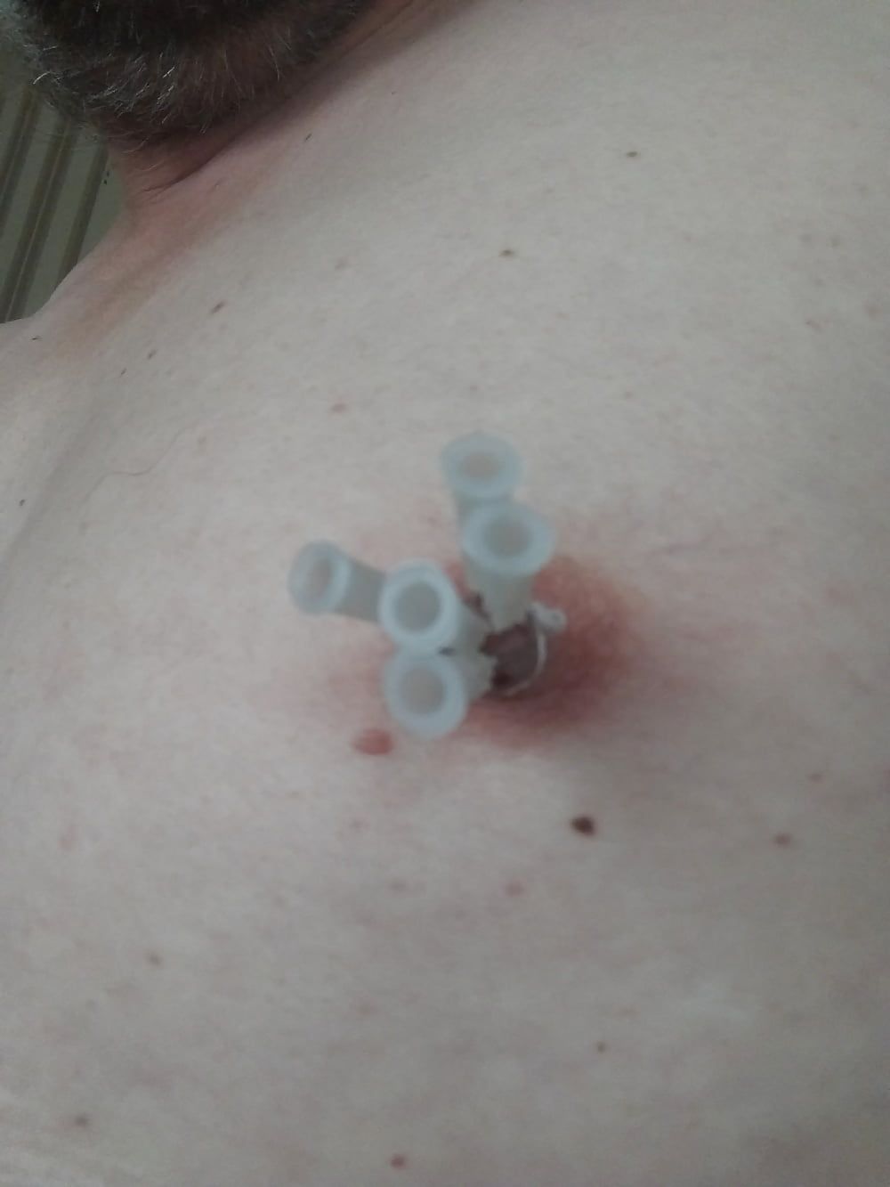 some more needles in my nipples #14