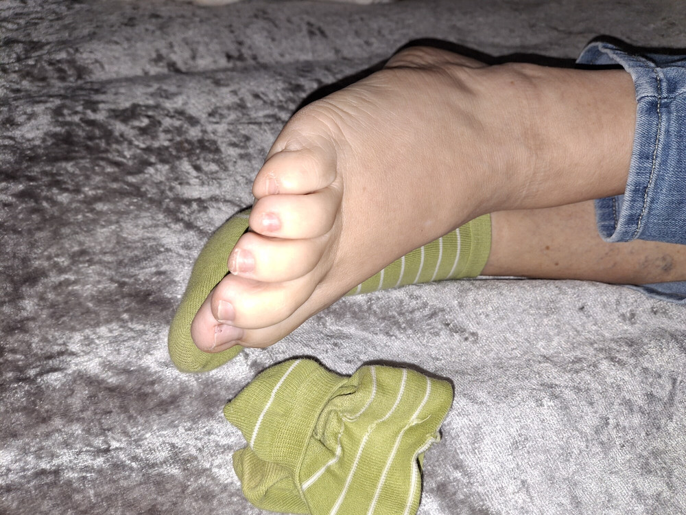 Slowly removing her socks #7