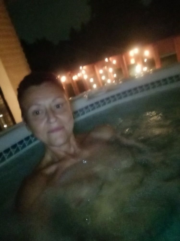 Nighttime hot tub fun #29