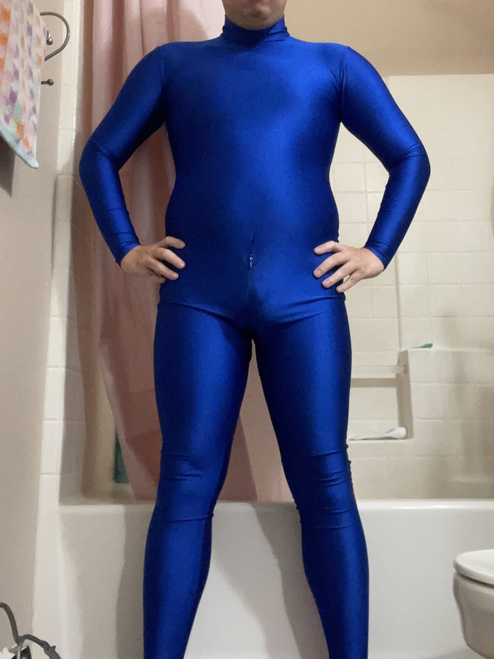 Blue Lycra Spandex Suit 