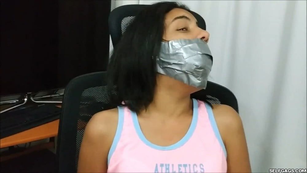 Babysitter Hogtied With Shoe Tied To Her Face - Selfgags #6