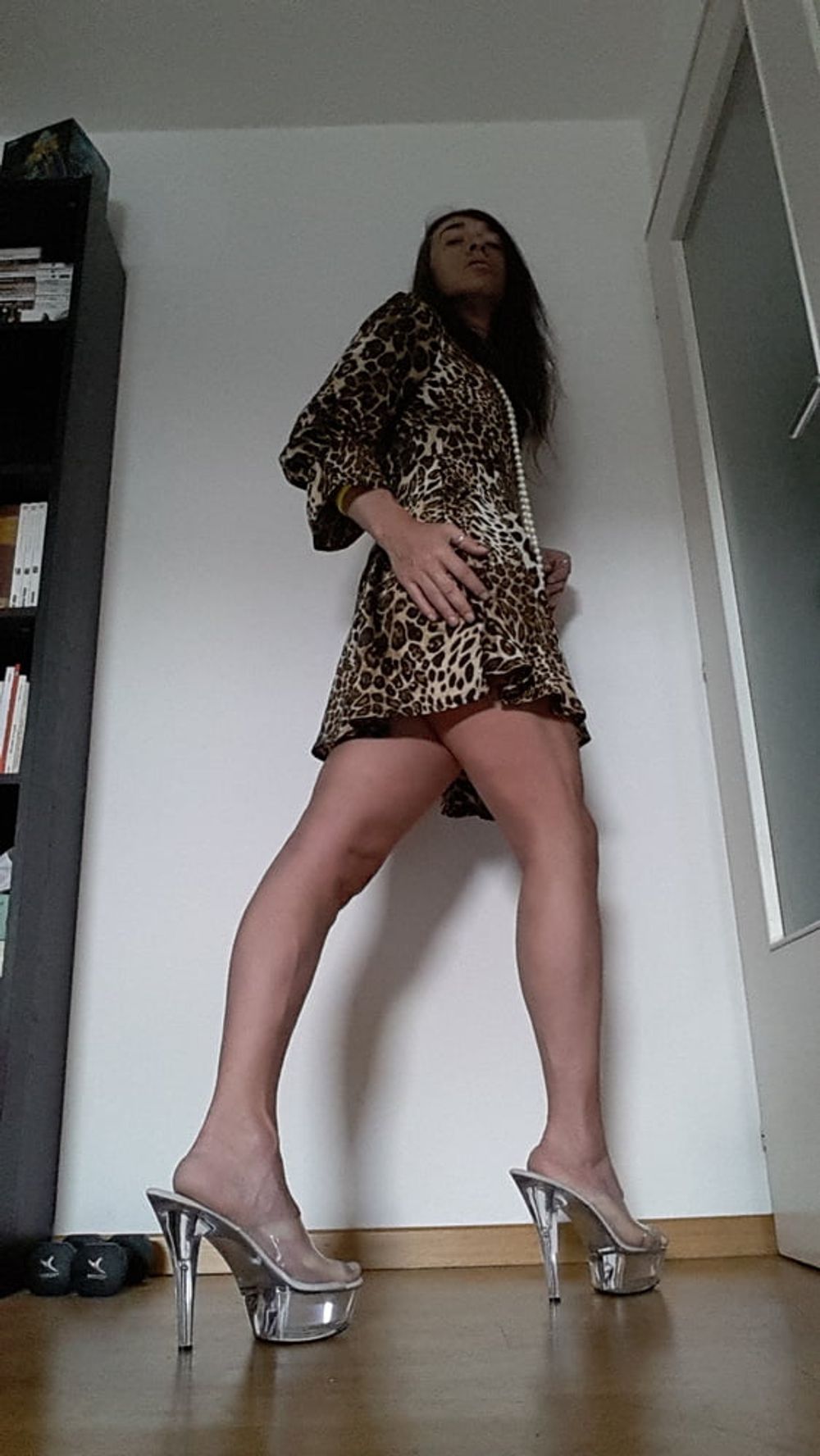 Tygra in her new leopard dress. #29