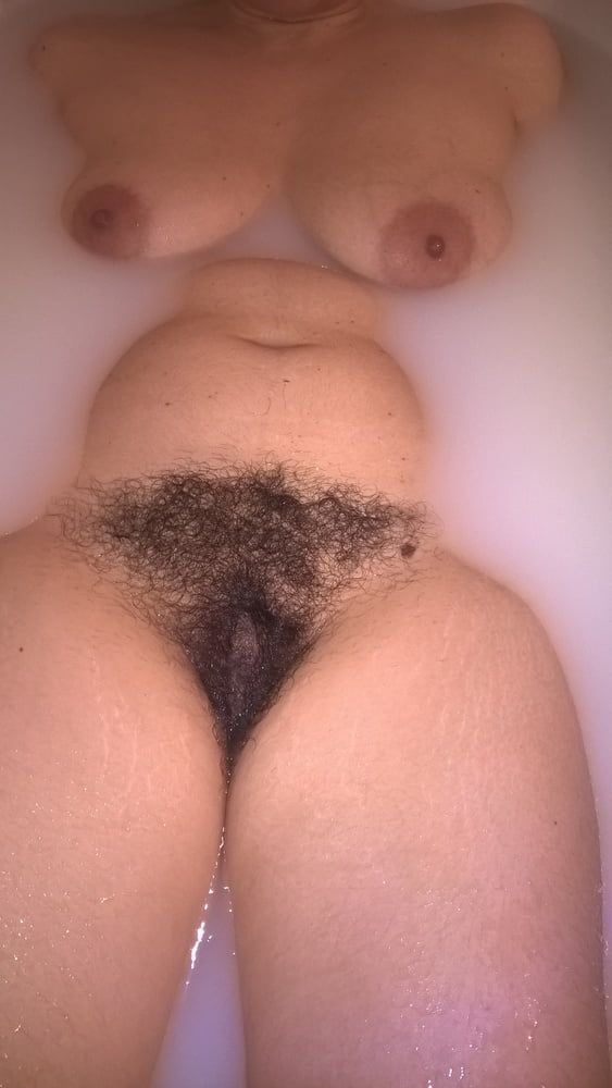 Hairy Wife In Milk Bath
