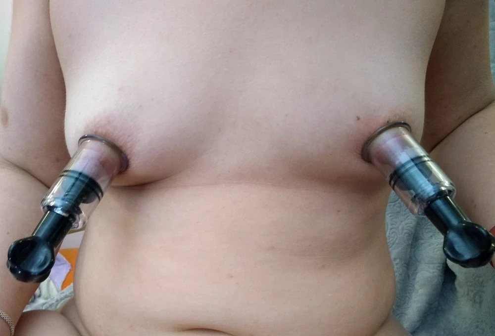 Small Tit PAWG Pumping Nipples Get Huge #8