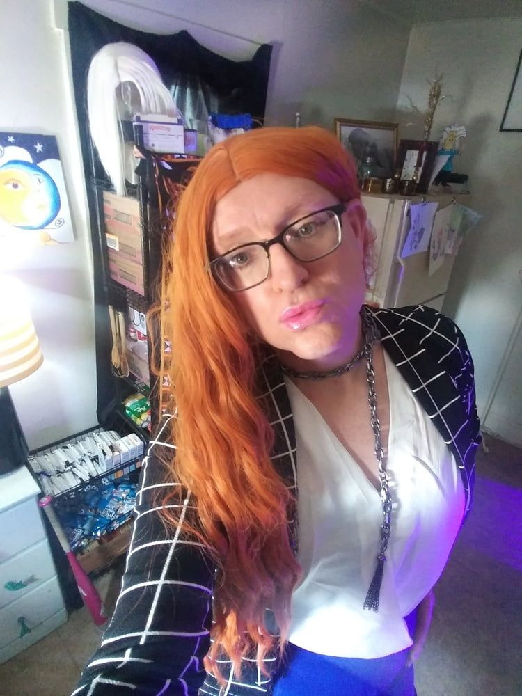 Redhead shemale trans masturbation cum cock  #7