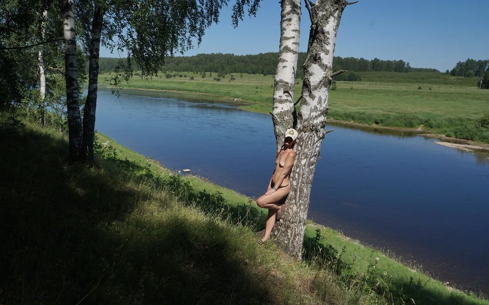 Nude near birch upon Volga #20