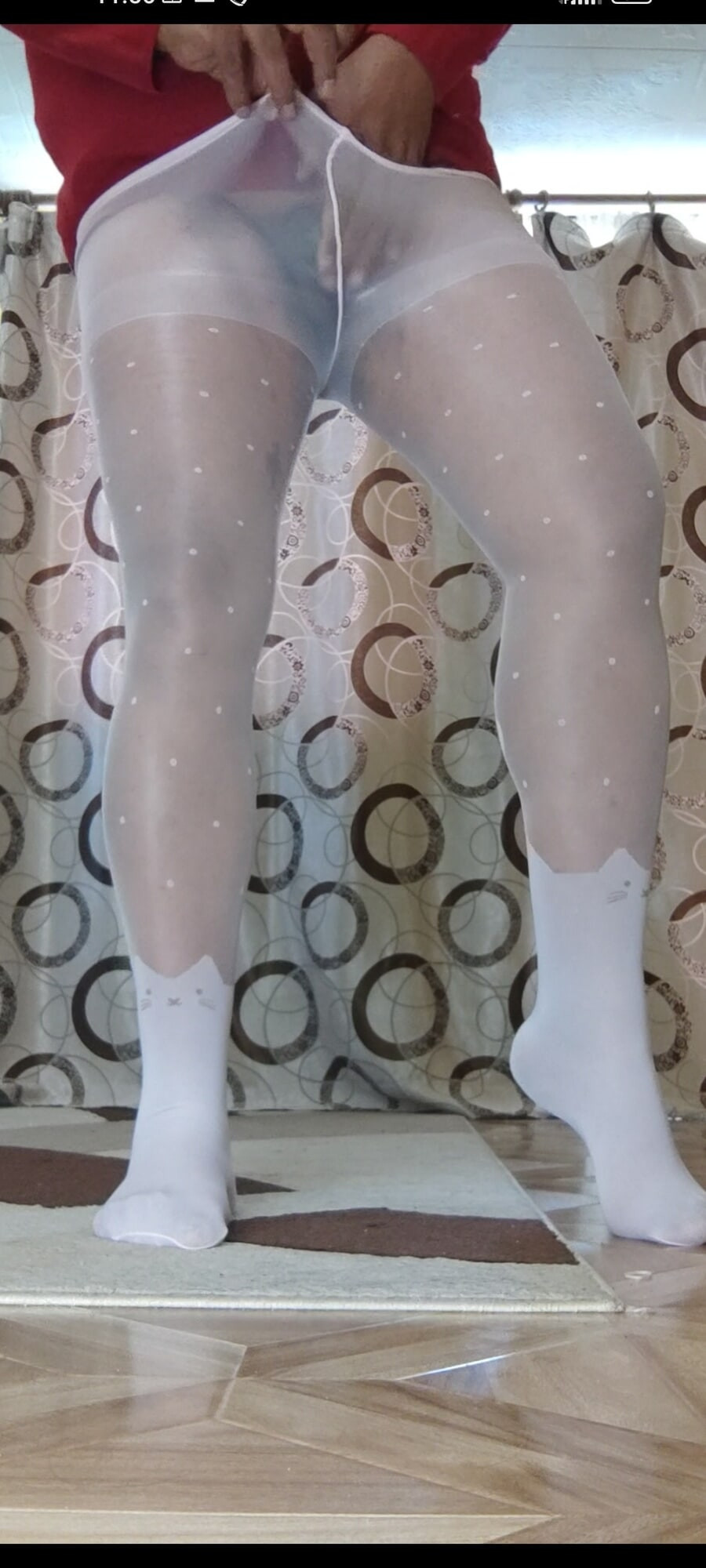 White pantyhose for teen #24