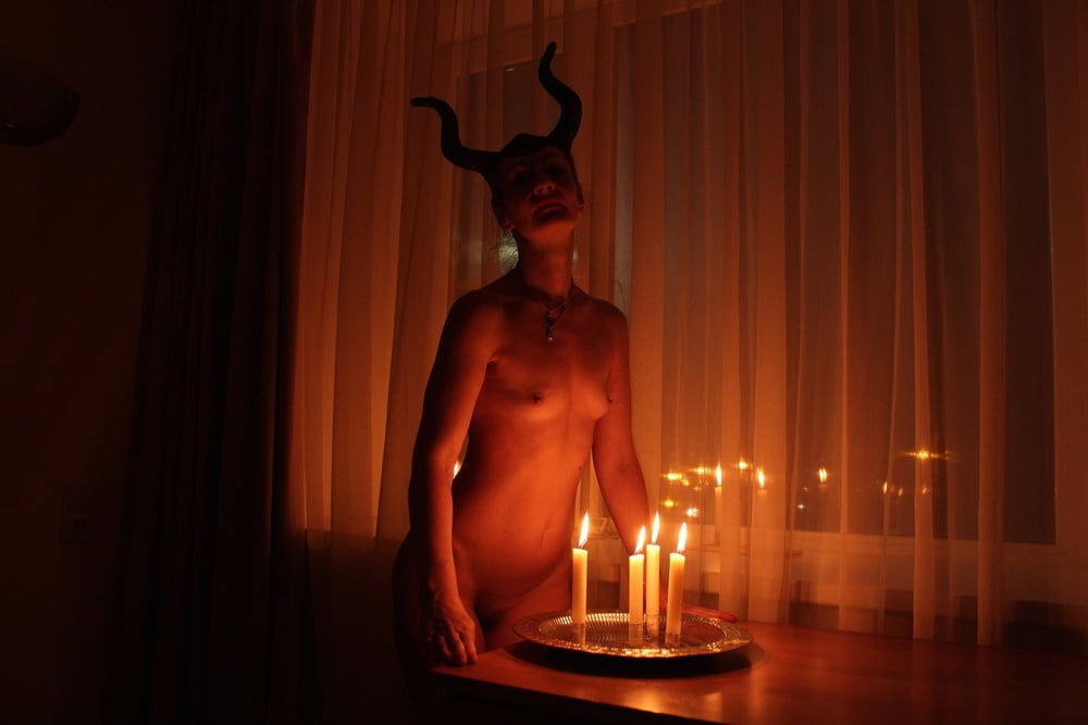 Naked Maleficent with Candles #20