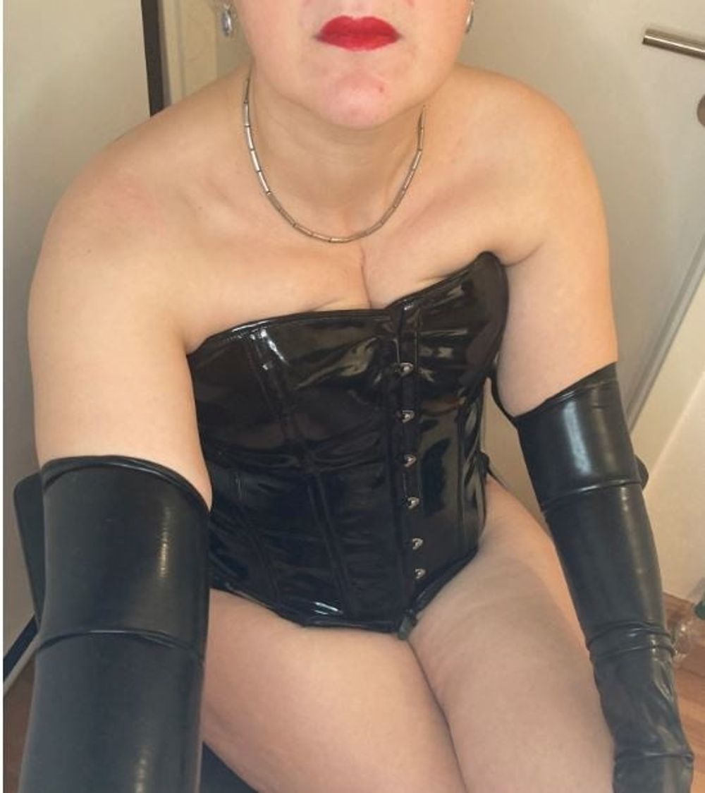 Latex, Heels, Corset, Dildo #11