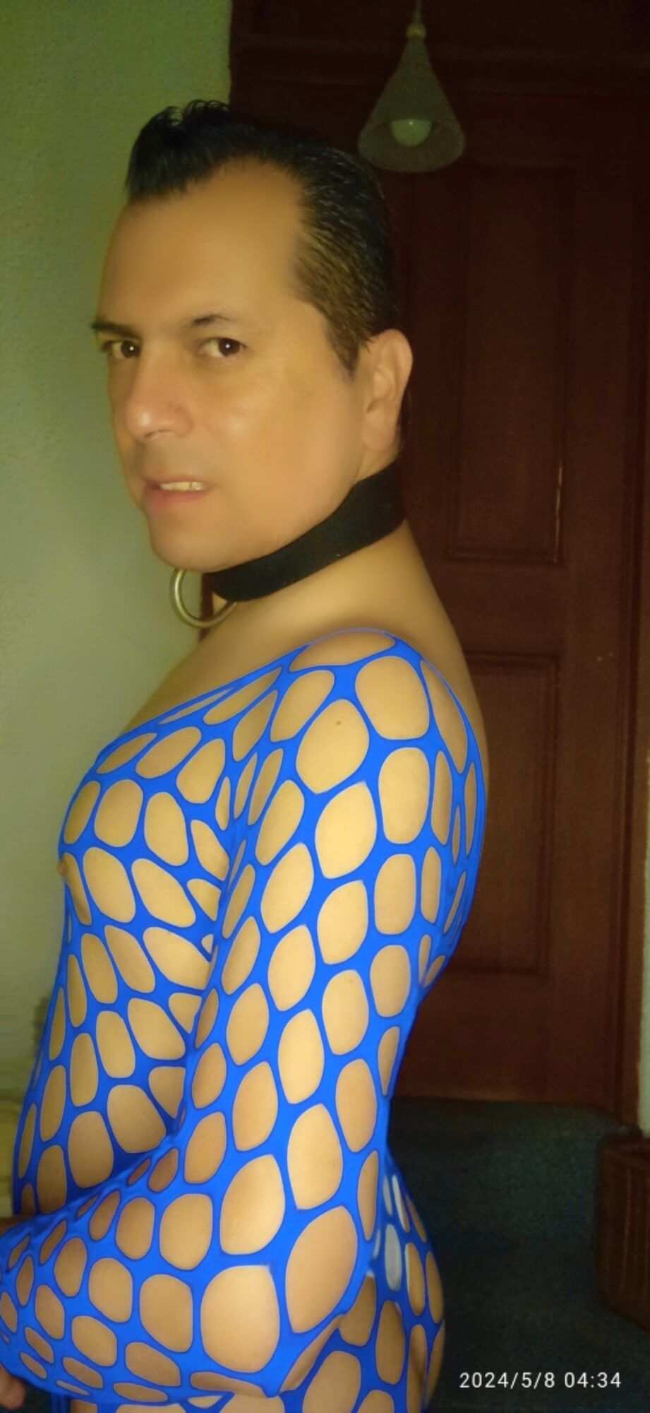 My new blue fishnet lingerie  #10