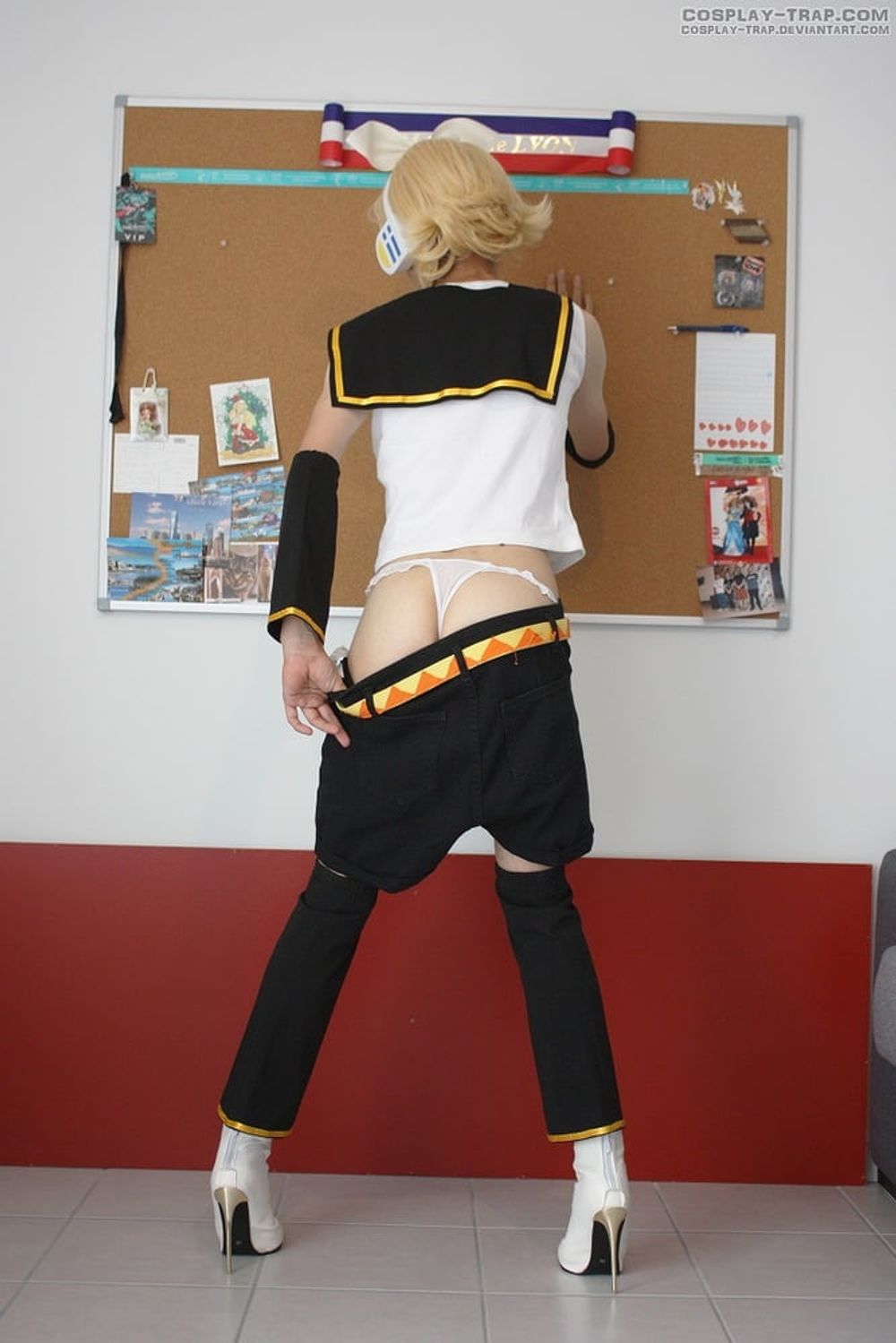 Crossdress cosplay Kinky Rin Kagamine #6