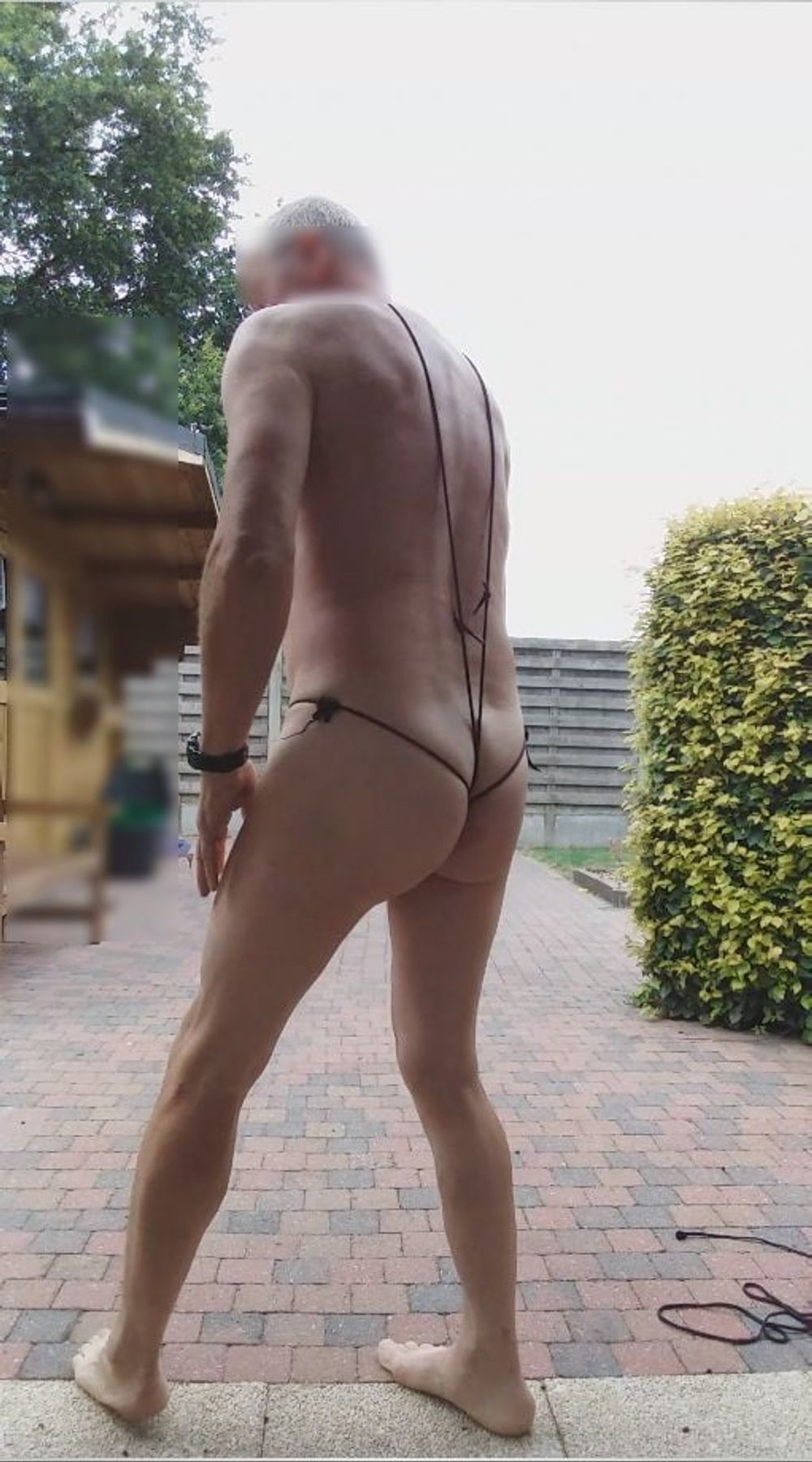 public outdoor exhibitionist bondage jerking show #40