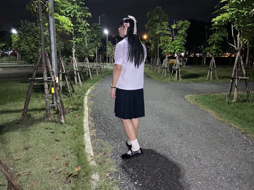 FN003 I dressed in my junior high school uniform #36