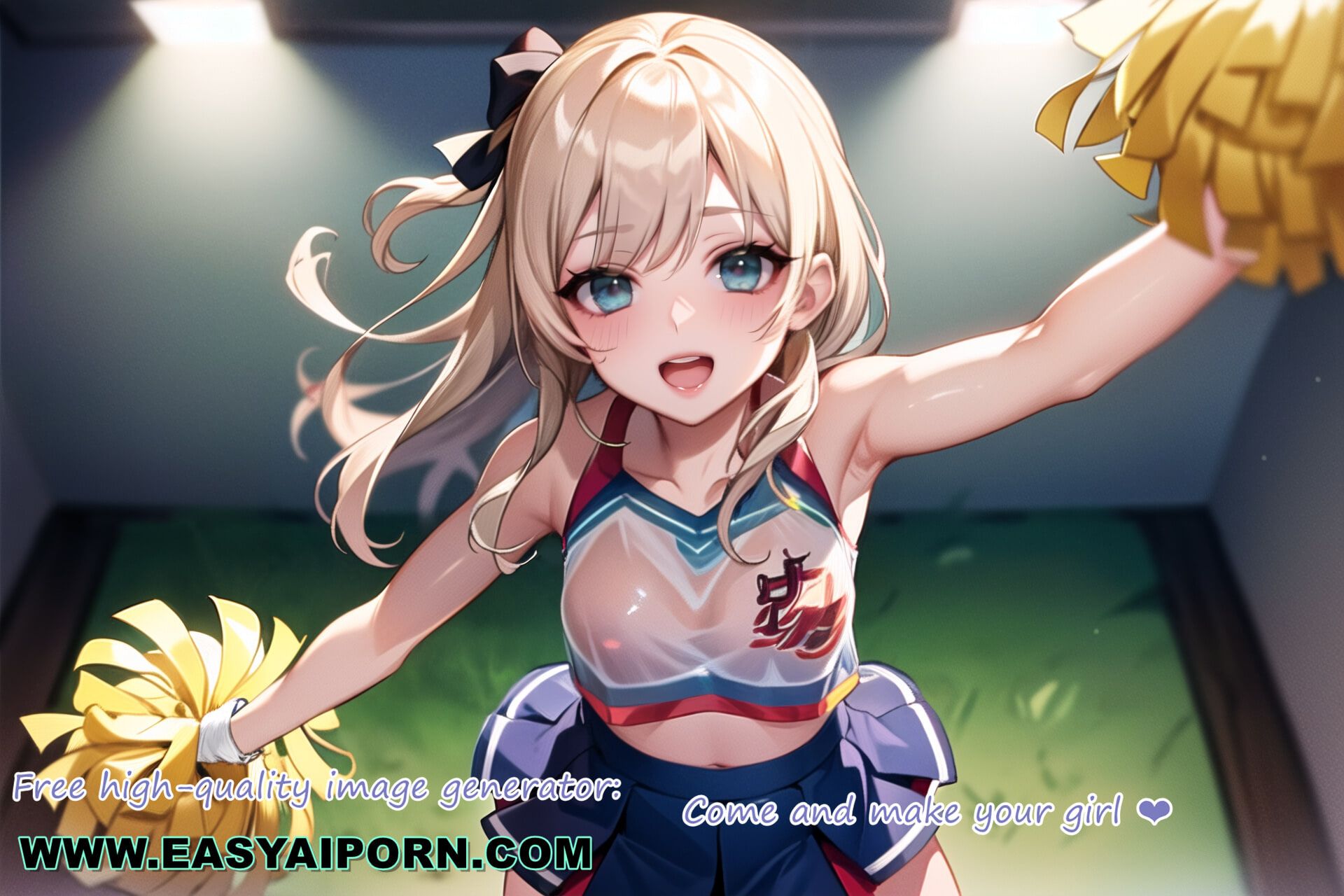 Hot Anime Cheerleader Motivating You Transparent Cloth #52