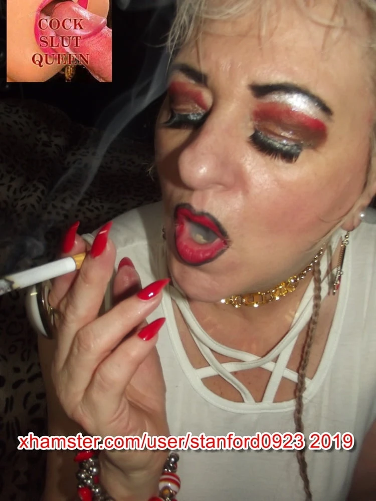 SLUT PLAYING SMOKING 