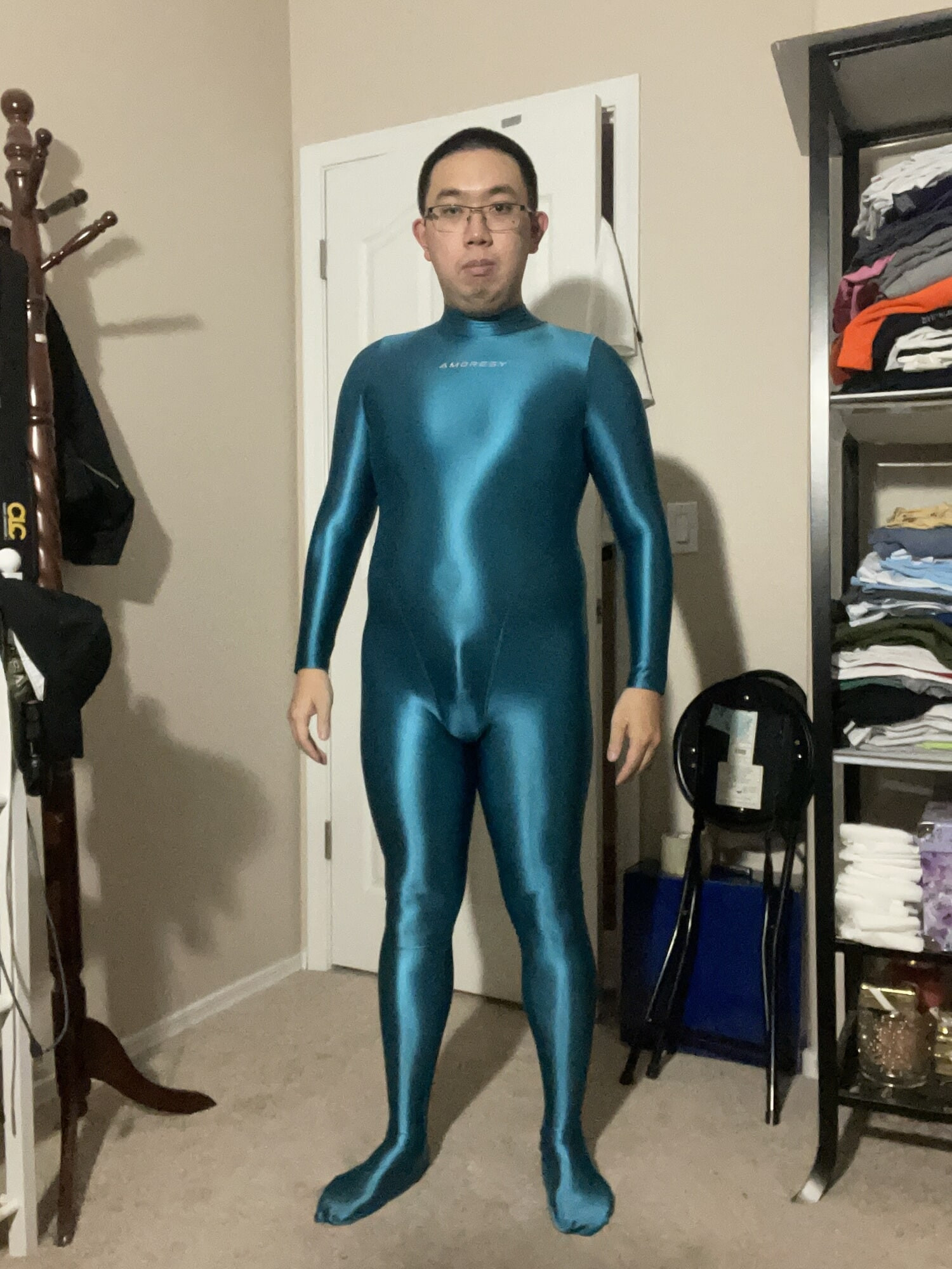 Koraljno plavo Amoresy spandex odijelo