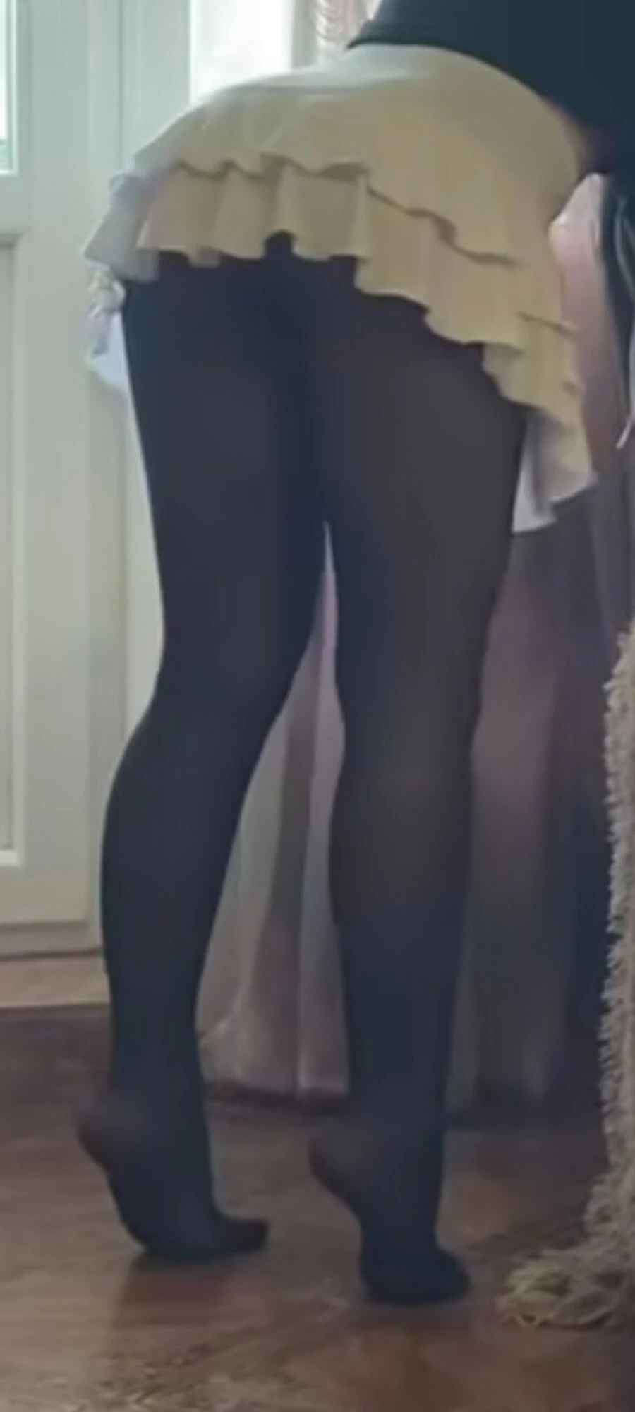 Teen black pantyhose #5