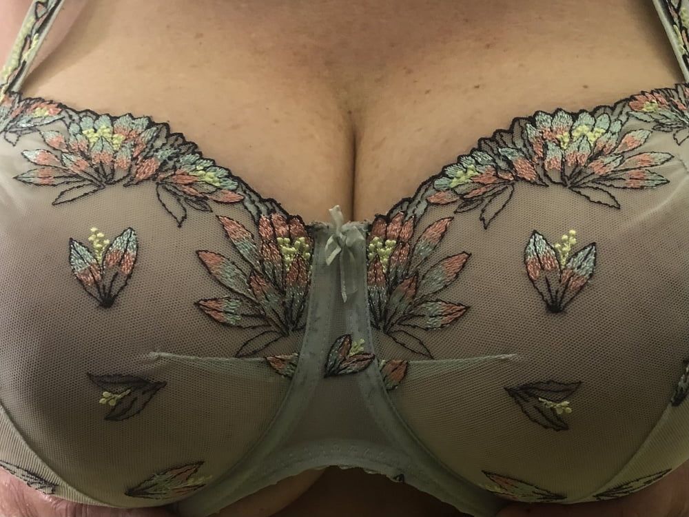 My wifes heavy big titts in bra #5