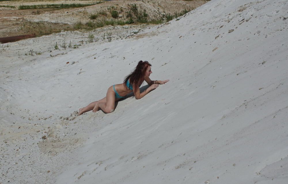 On White Sand in turquos bikini #43