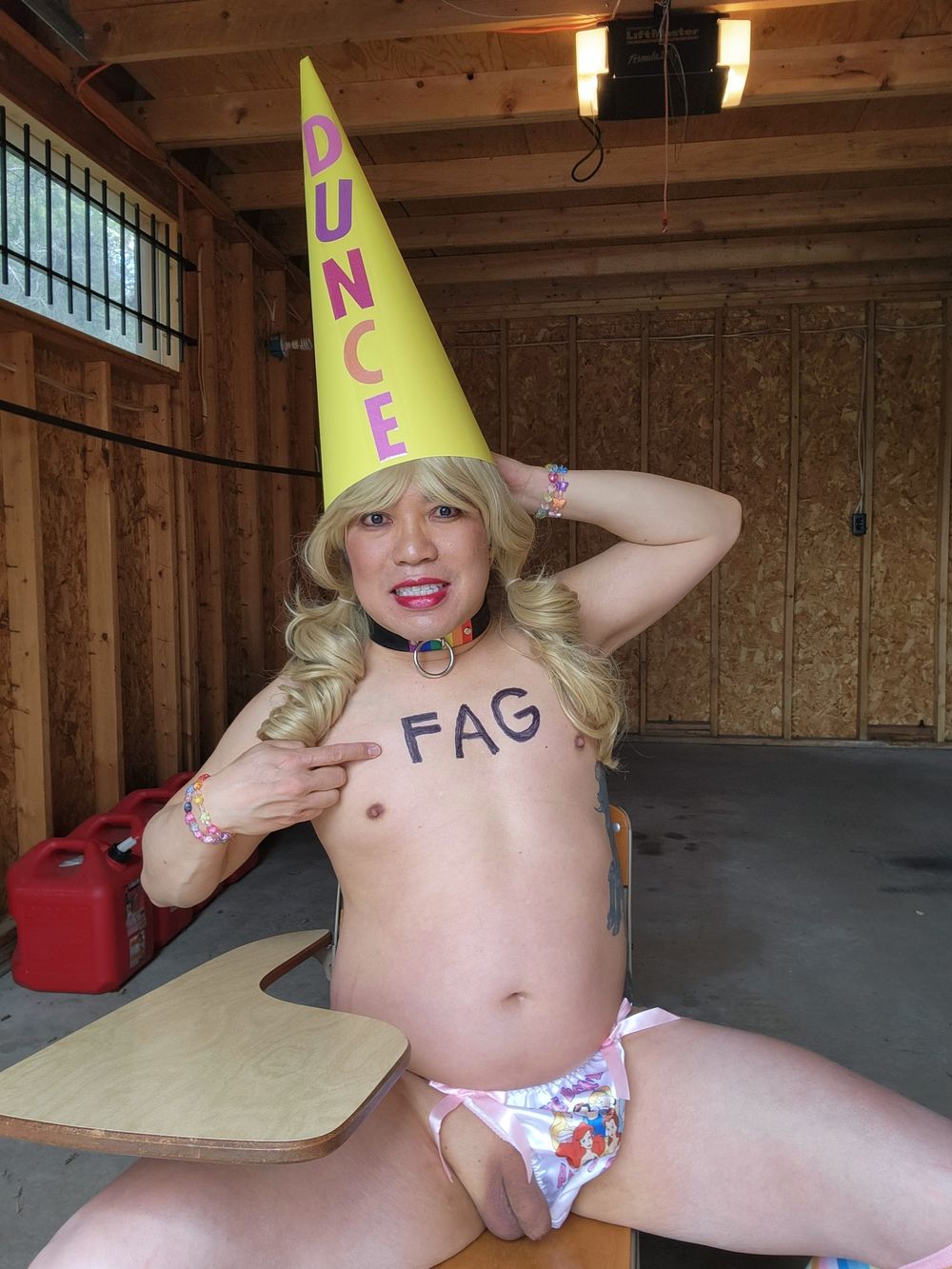 Stupid Sissy Dunce Cap Humiliation #27