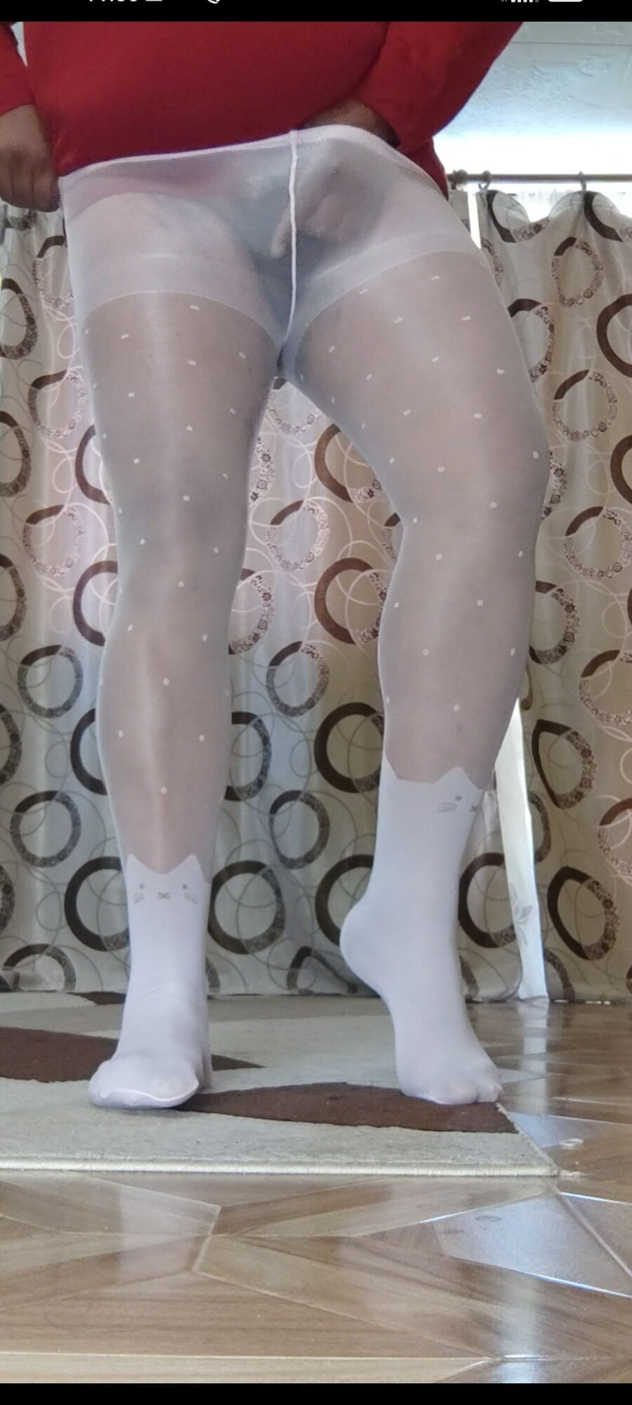 White pantyhose for teen #22