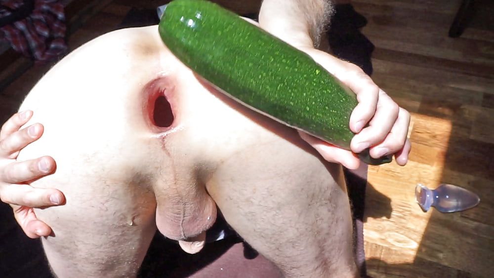 Gaping asshole with huge zuchini fuck #6