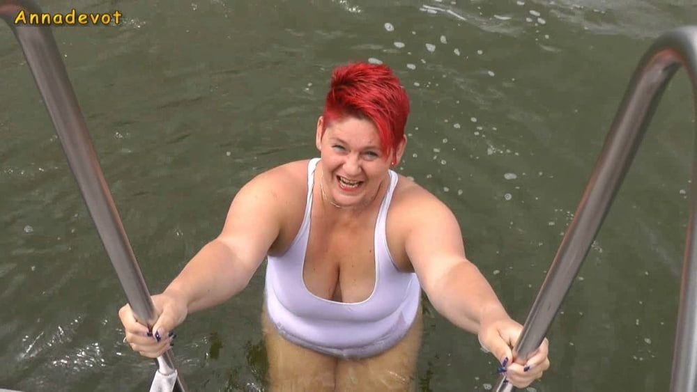 In WHITE SWIMSUIT in the lake #7