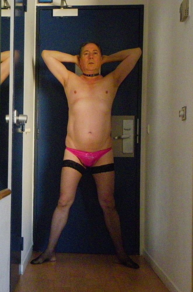 Fag in pink panties #11
