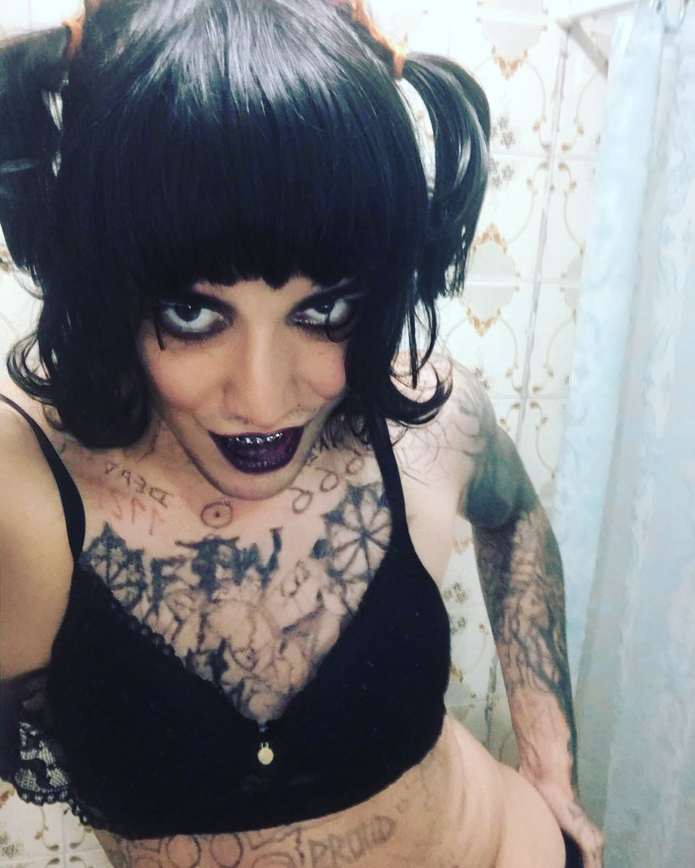 Harlequin Tgirl Goth Booty #14