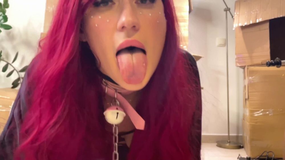 Cosplay Sexy Hot Blowjob with Funny Faces of a Teen Redhead  #18