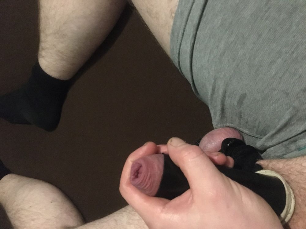 Bound Dick And Balls And Homemade Cocksleeve  #16