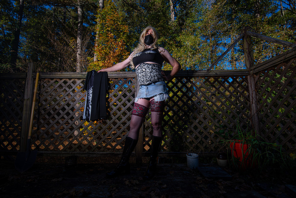 Jon Scarecrow short skirt corset photoshoot #5