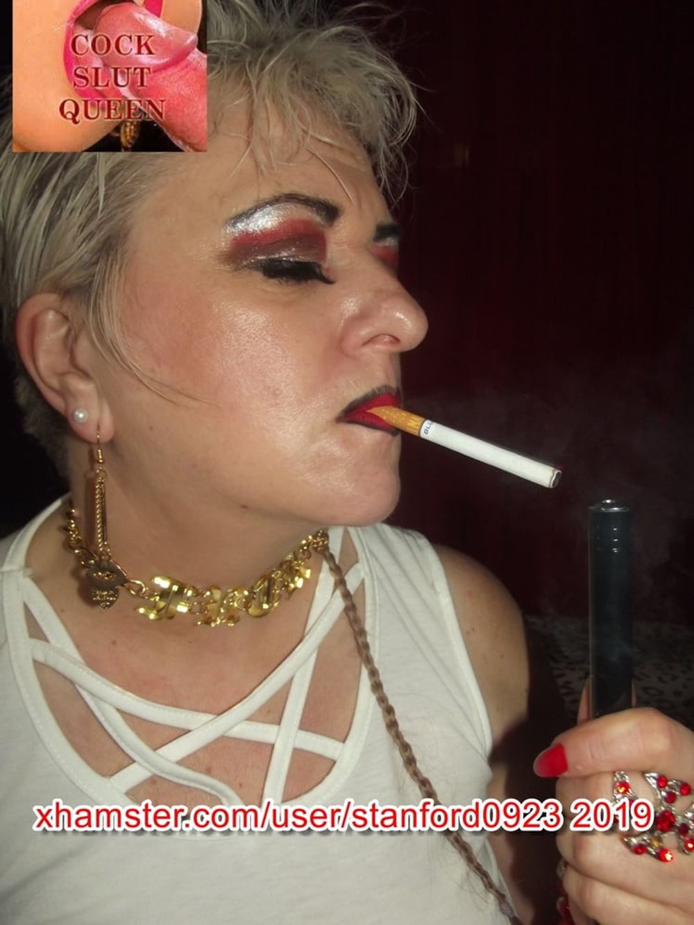 SLUT PLAYING SMOKING  #53