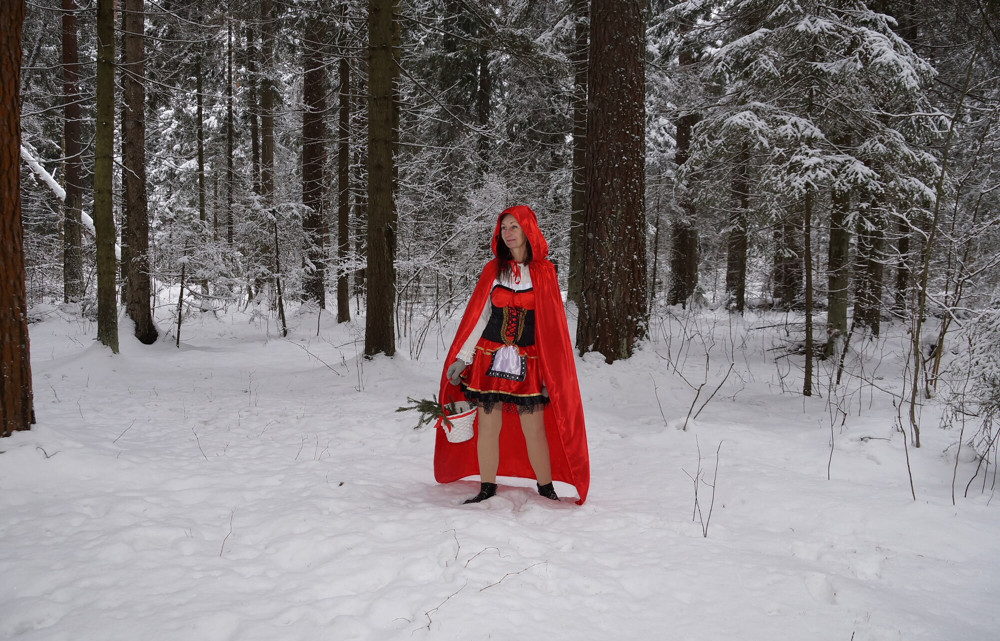 Little Red Hood in deep forest #16