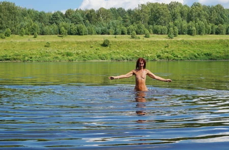 nude playing in volga river         