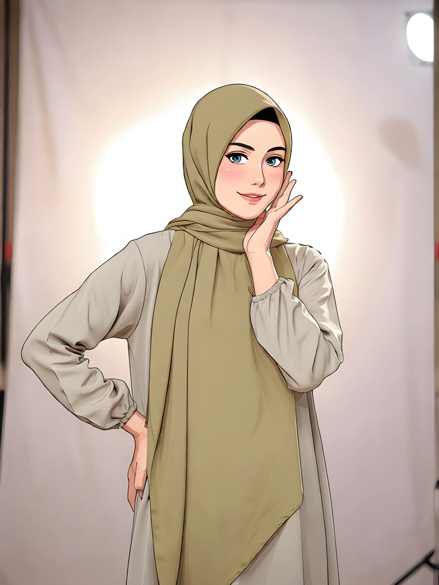 AI - Asian Hijab Girl Naked Photoshot