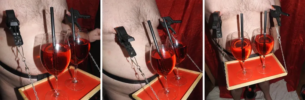 Served Spritz with Nipple Tray and Weight in my Balls #3