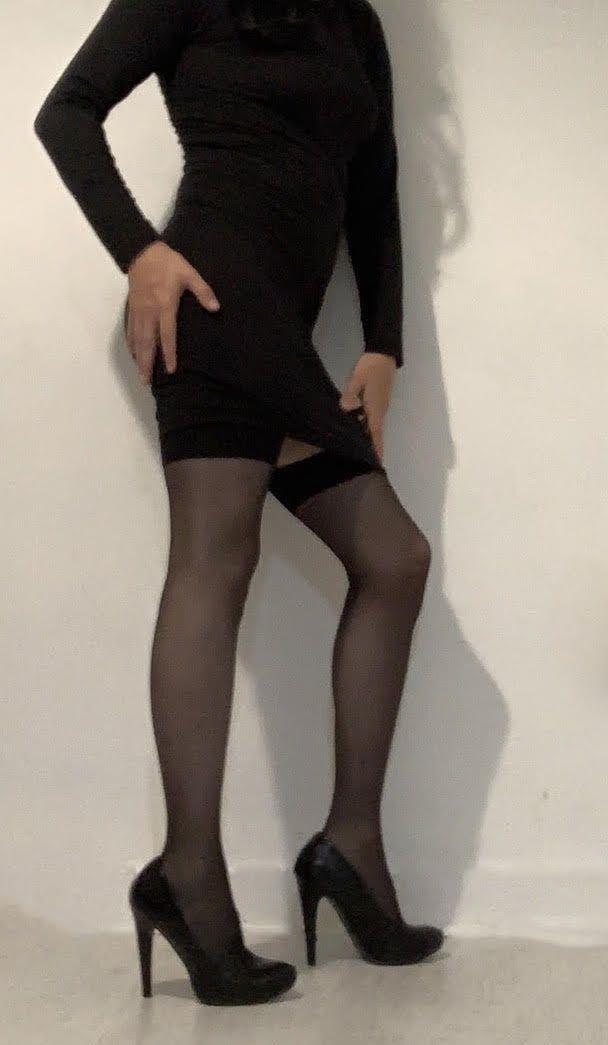 BLACK DRESS AND STOCKINGS #20