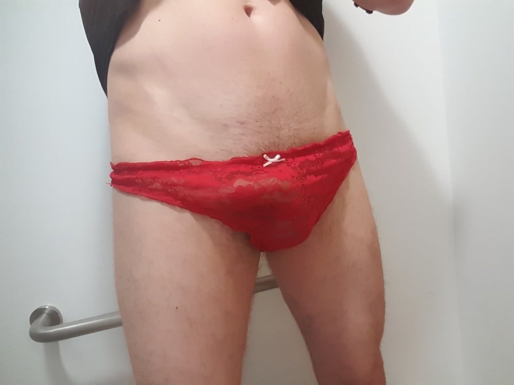 Me in playing with wife's panties #2