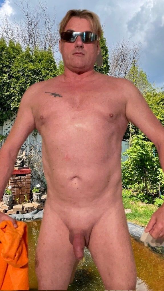 Big Cock in Garden