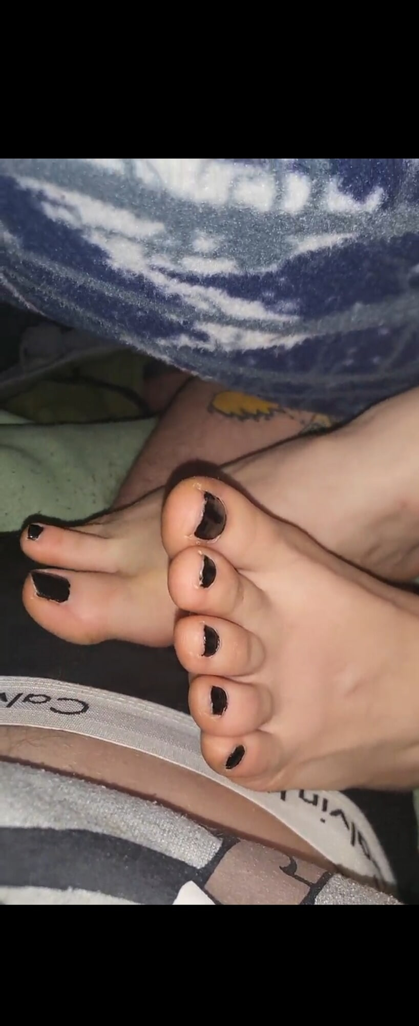 Footjob black nails  #8
