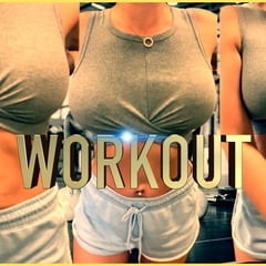 Wifey works out braless at public gym