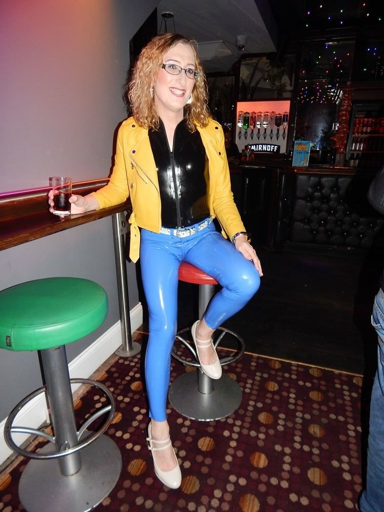 Latex Jeans and Top n the Pub #4