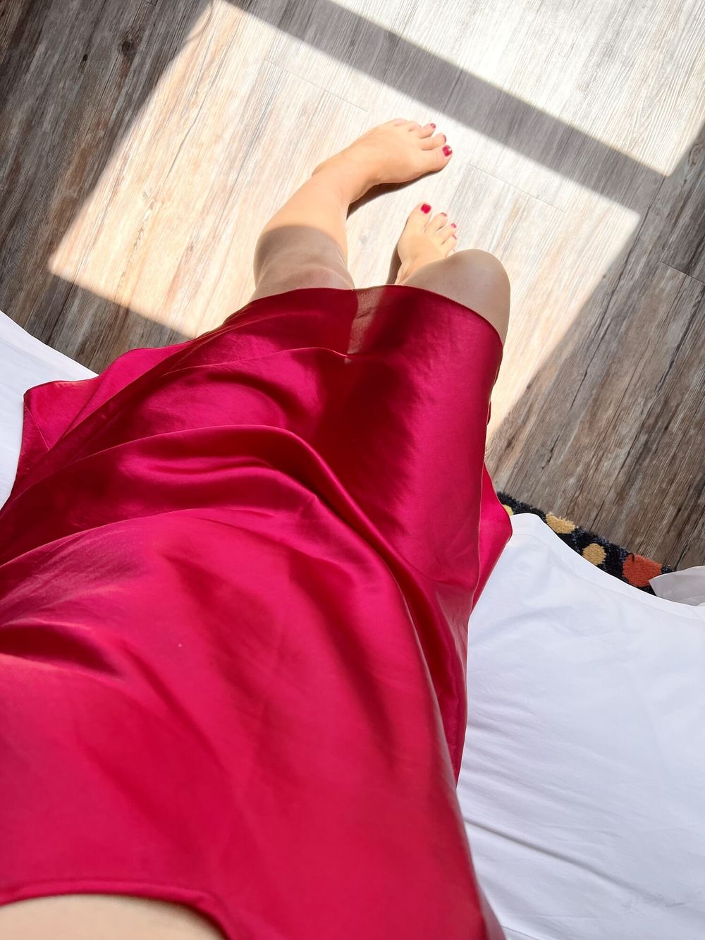 Red Satin Nightwear  #44