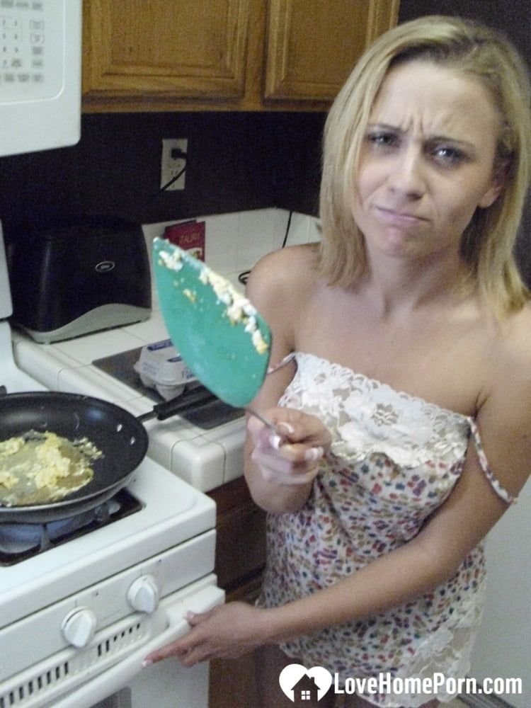 My wife really enjoys cooking while naked #29